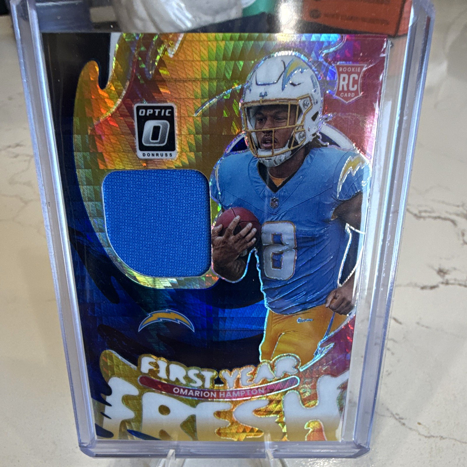 Panini Donruss Optic 2025 Football Omarion Hampton Chargers Prizm RC Patch