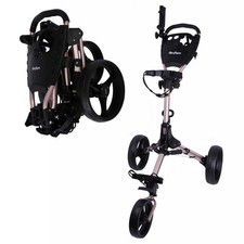 MacGregor Titanium MacTec 3 Wheel Folding Golf Cart w/ Umbrella Holder