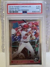 2018 Panini Chronicles Optic Rated Rookies #181 Juan Soto (RC) PSA 9