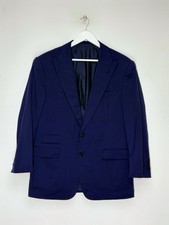 Ralph Lauren Purple Label Premium Navy Blue Blazer Jacket Custom Fit Size 42R
