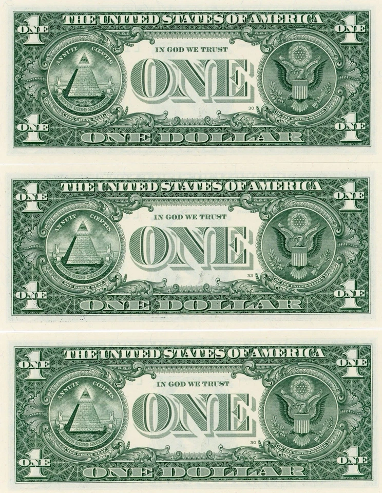 (3) 2021-$1 Fancy Repeater Serial Number Banknotes-San Francisco-Uncirculated - Image 2 of 2