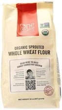 One Degree Organics Organic Sprouted Whole Wheat Flour, 32 Ounce (Pack of 1) 