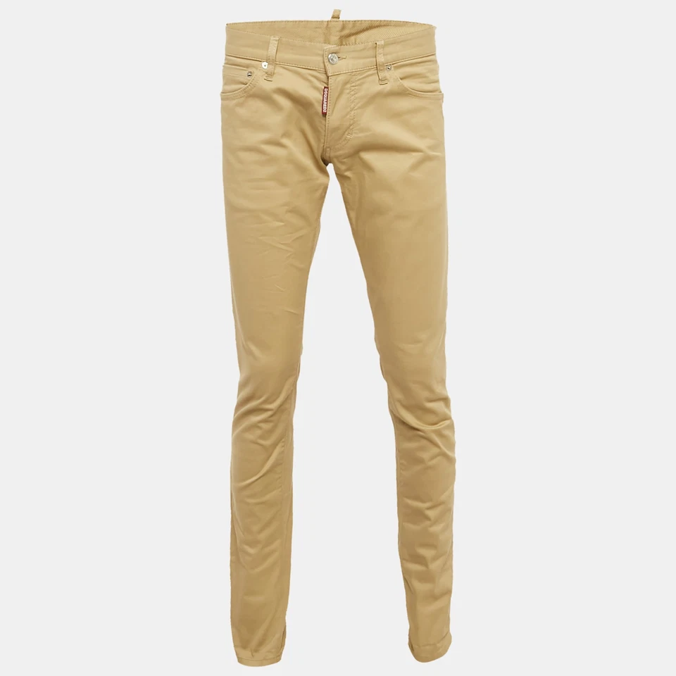 Pantalón Taladro Algodón Beige Dsquared2 Cintura M 34"