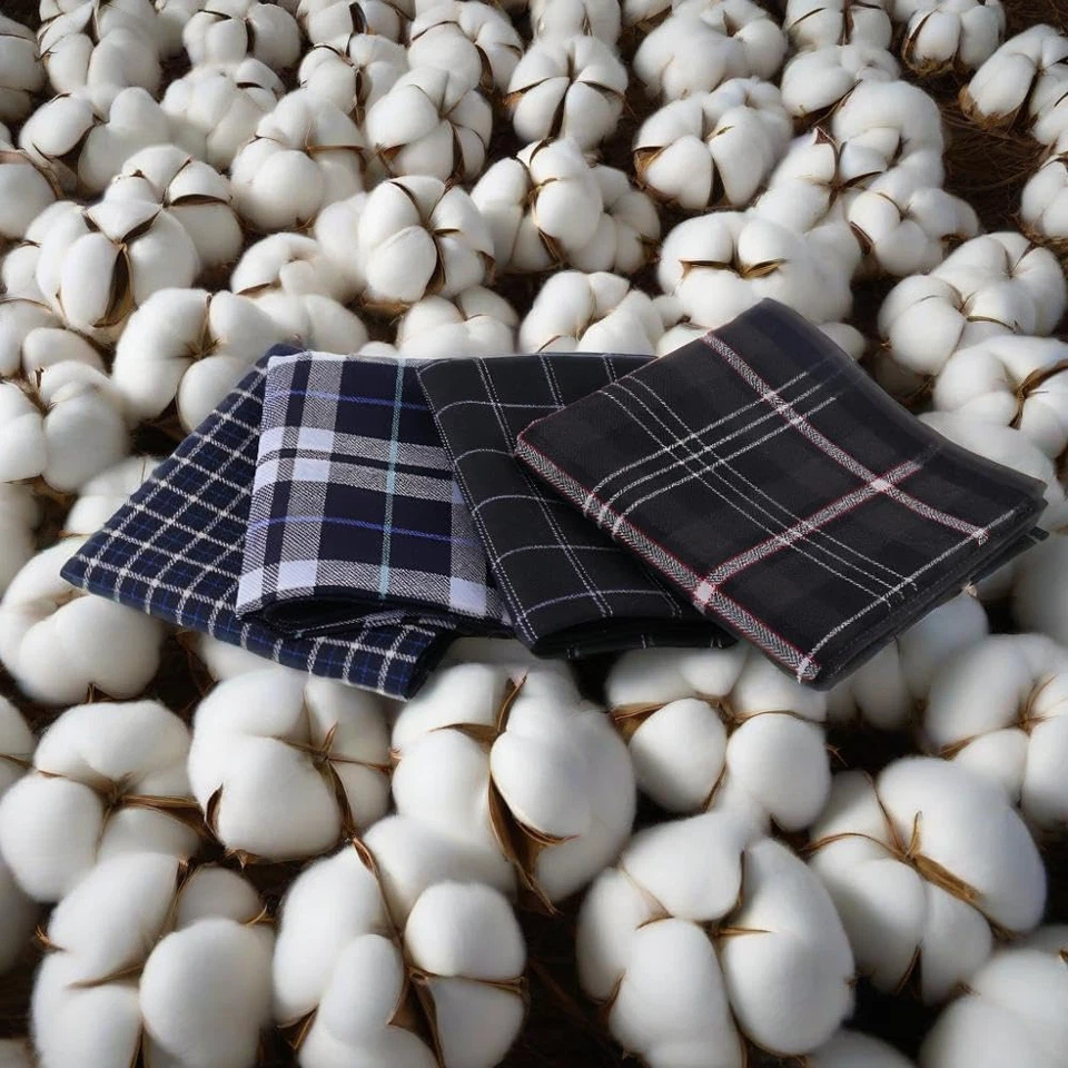 Paquete de 6 pañuelos de algodón premium para hombre Día del Padre - Color aleatorio Bolsillo Squ Foto 4 de 4