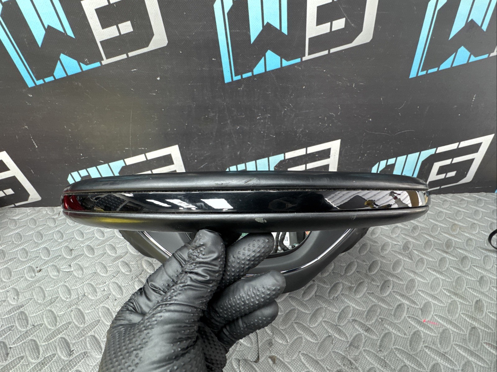 OEM Maserati Quattroporte Ghibli Steering Wheel Leather Black Gloss Trim 2014-22