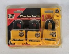 Master Lock 3/8 10mm Padlocks Weather Resistant ONE SET of 3 LOCKS 315TRI New
