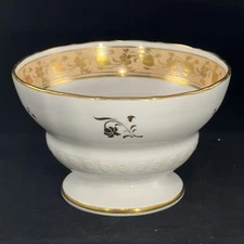 6.5” Early 19th C Spode Porcelain Empire Gold Bowl Lavish Gilding Pattern #375