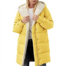 Women Winter Warm Coat Fleece Lined Thicken Hooded Jacket Zip Casual Outwear Hot