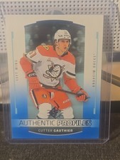 2025-26 UD SP Hockey Cutter Gauthier Authentic Profiles Blue