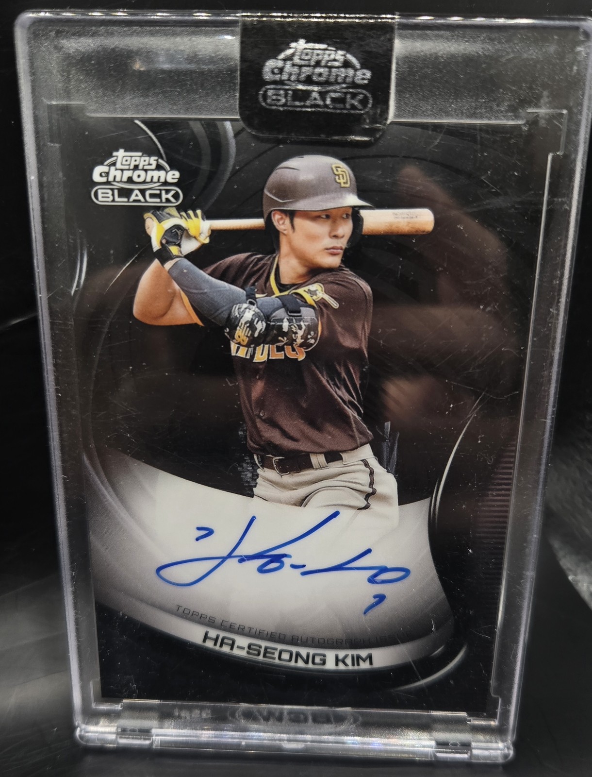 2022 Topps Chrome Black #CBA-HSK Ha-Seong Kim Autographs