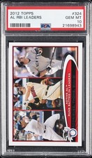 2012 TOPPS #324 AL RBI LEADERS PSA 10