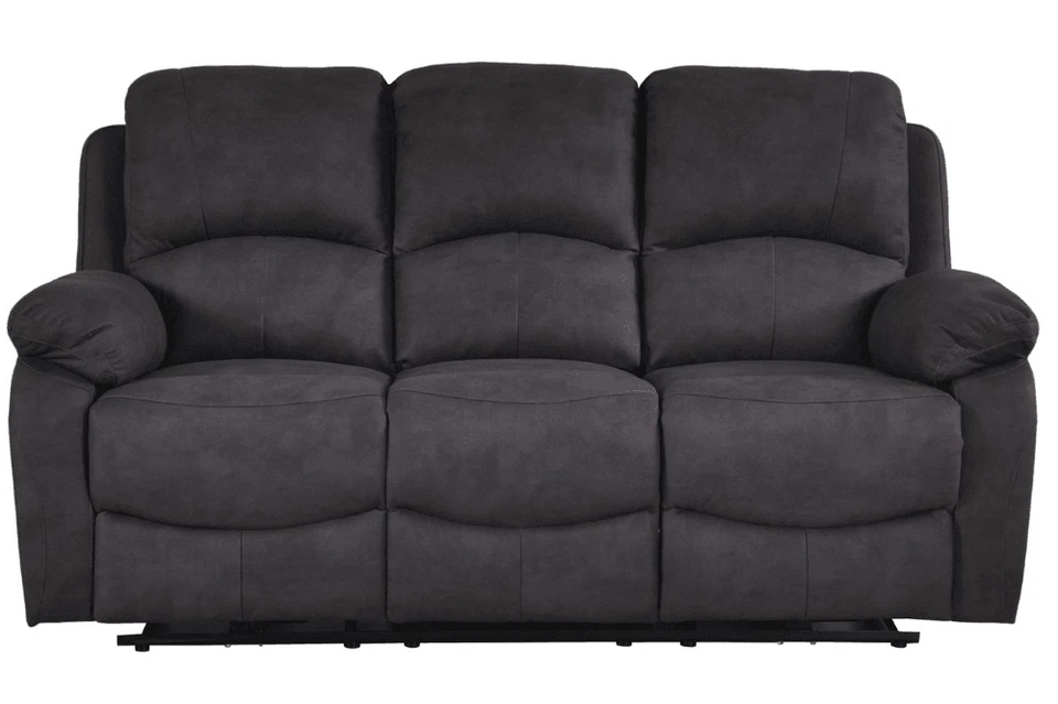 Grey Fabric Suede Recliner Electric Sofa Collection 3+2+1 Suite - Image 3 of 4