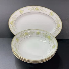 Mikasa Fine China Greenbriar L 2014 Serving Platter, Three Vegetable Bowls.