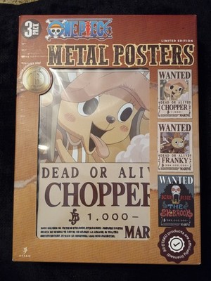 NEW One Piece Limited Edition Metal Wanted Posters (3-Pack