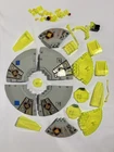 Vintage Lego Lot Of 8 Parts Cyber Saucer Spaceship & assorted Neon Green Bricks