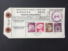 BRD/USA 1977 KOFFER-TRANSFER - PARCEL POST - TRAUSTADT-PORT ARTHUR/TEXAS xd68