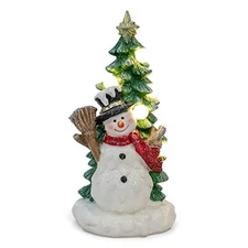 Snowman with LED Christmas Tre 
