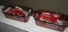 LOT OF 2 PYREX ORIGINALS BY CORNING 1 1/2 QT CRANBERRY LOAF PAN W/ORIG LABELS