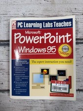 Microsoft Powerpoint For Windows 95 PC Learning Labs VTG 1996 Book With Disk