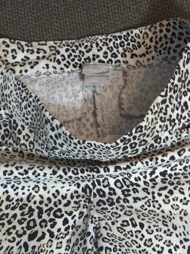 Chicos Women's Pants | Size 1P | Stylish Leopard Print - Picture 2 of 21