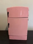 Vintage Wolverine Refrigerator Tin Litho Pink Retro 1950s 1960s Fridge 13"