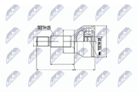 Gelenksatz Antriebswelle NTY NPZ-FR-013 FüR Fiesta Ford Fusion 5 Van Tdci Mazda
