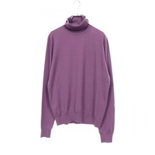 HERMES knitwear sweater M turtle neck wool Purple Used mens