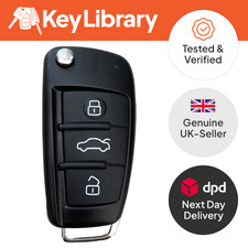 Audi A3 3 Button Remote Car Key Fob ID88 AES, 433Mhz, NON-KEYLESS - 8V0 837 220 