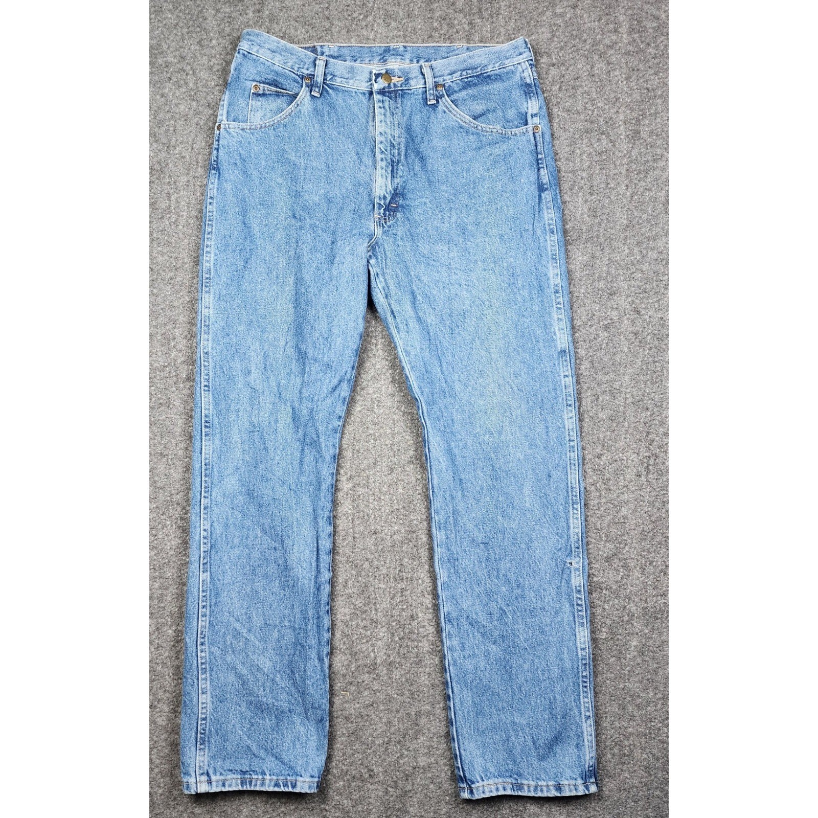 Mens 36x32 Light Wash Blue Straight Leg 965t1ds