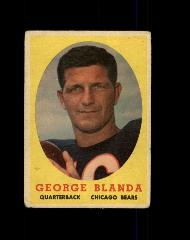 George Blanda 1958 Topps #129 Chicago Bears (SOFT CORNERS)