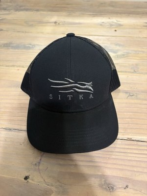 Sitka Mid Pro Trucker Snapback Caps Black and Gray