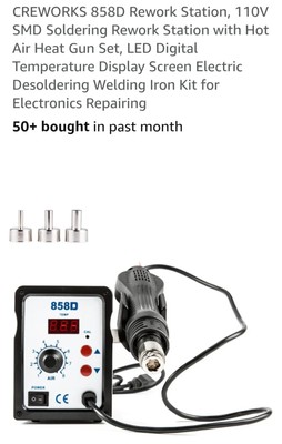 CREWORKS 858D Digital Hot Air Rework Station for SMD Soldering