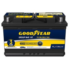 Goodyear Group 94R 12V 80 AH, 140RC, 850 CCA Platinum AGM Automotive Battery