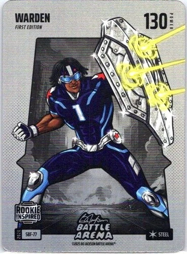2026 Bo Jackson Battle Arena Warden Steel Battlefoil Cam Ward RC 1st Edition
