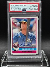 💎 2025 Topps Heritage Real One AUTO BROOKS LEE #ROABL PSA 10 POP 1 PSA/DNA 💎