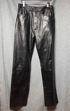 Wilsons Leather Size 6 Women's Black Leather Pants Motorcycle See Measure