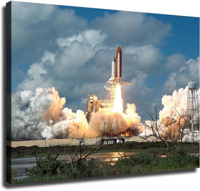 Space Shuttle Discovery STS-26 Launch NASA Photo Poster Decorative   Canvas 