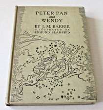 Peter Pan and Wendy Hardcover Book J. M. Barrie 1940 Blampied
