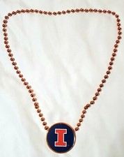 NCAA Illinois Illini Football Bowl & Basketball Final 4 Coke Logo Bead Necklace