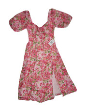 B. Smart Women's NEW NWT Pink Rasp Floral Casual Summer Dress Size 5 MSRP $69