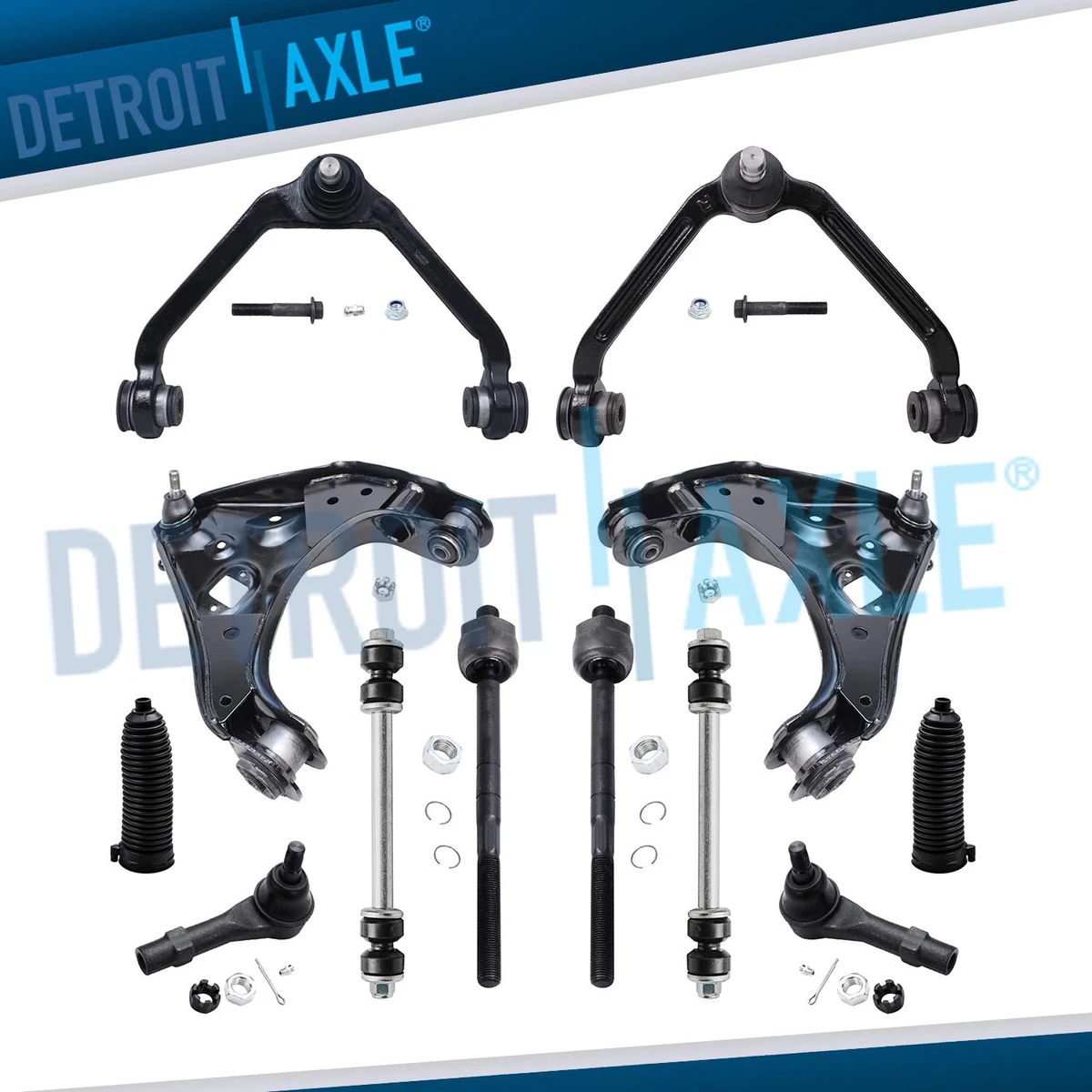 Kit De 12 Piezas Brazos De Control Y Terminales Para Nissan Maxima 2009-2014 – Reemplazo Completo Delantero