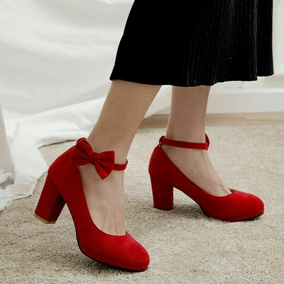 ankle strap suede heels
