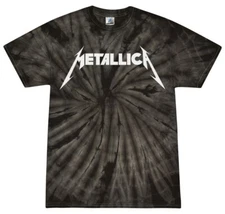 Metallica Logo Tie-Dye T-Shirt Rock Band Classic Youth and Adult Size Cotton Tee