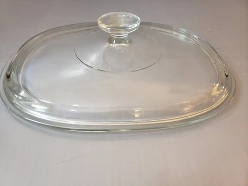 Pyrex Glass Lid DC 1.5C, Oval  11" Outer Lid, 10.5" Inner Lip