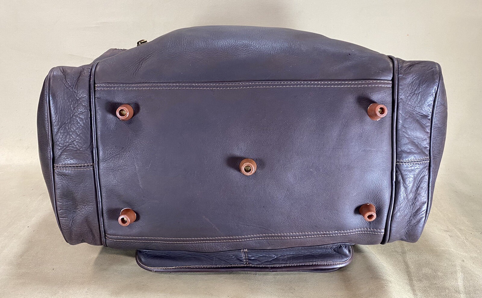 Claire Chase Burgundy Colombia Leather 19&rdquo; Carry On Duffel Bag Weekender Luggage