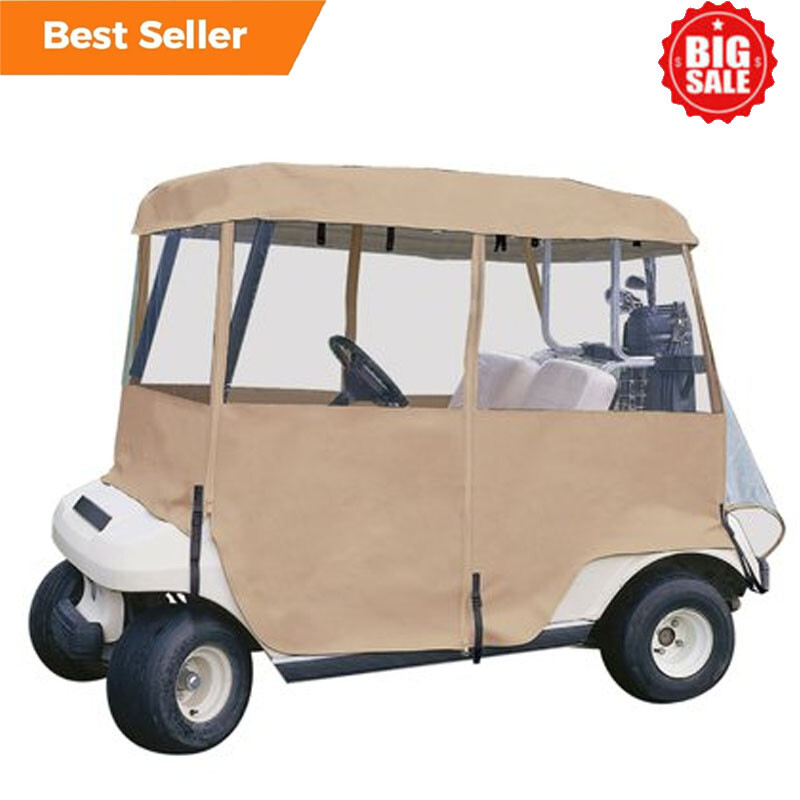 4-Person Deluxe 4-Sided Golf Cart Enclosure Golf Cart Cover Car Yamaha US