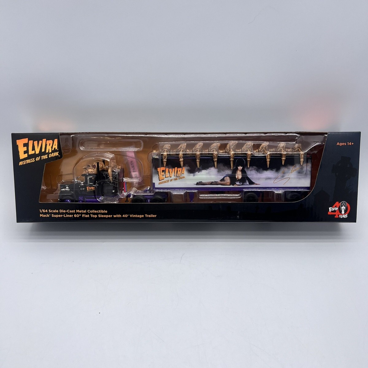 Elvira Truck And Trailer Mack Semi Super Liner Figure First Gear