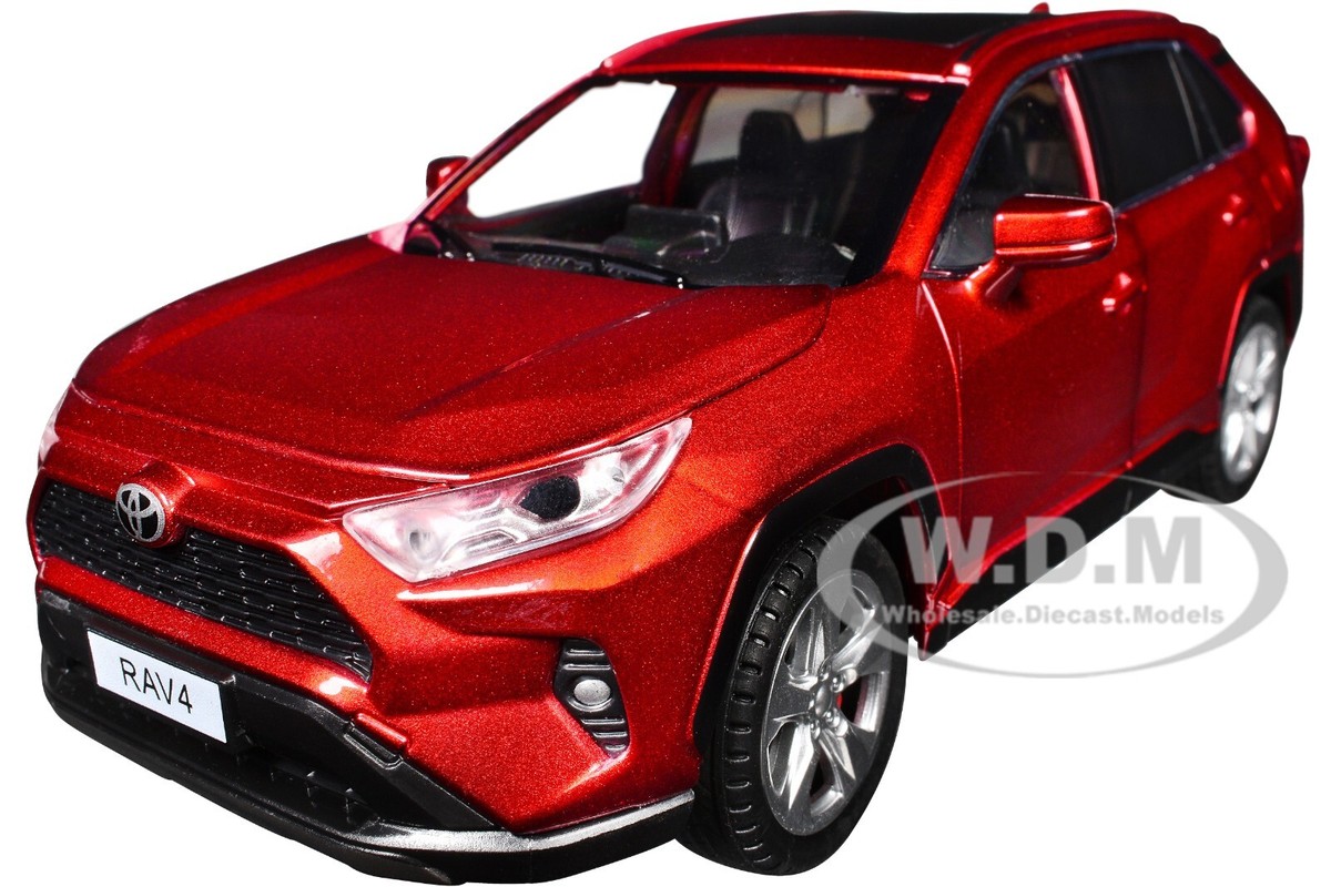 TOYOTA RAV4 HYBRID XLE RED 1/24 DIECAST MODEL CAR H08666 | eBay