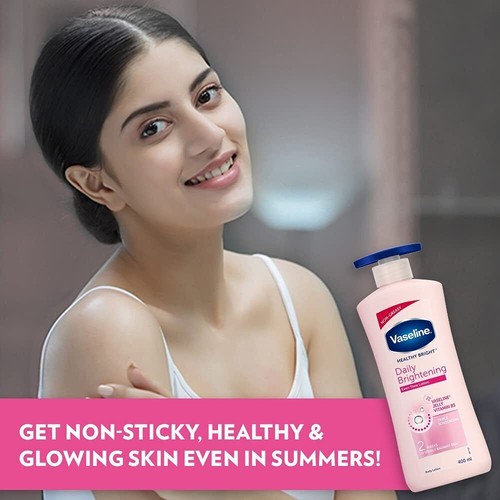 VASELINE Healthy Daily Brightening Moisturizer Sun Protection Body Lotion -400ml - Picture 2 of 6