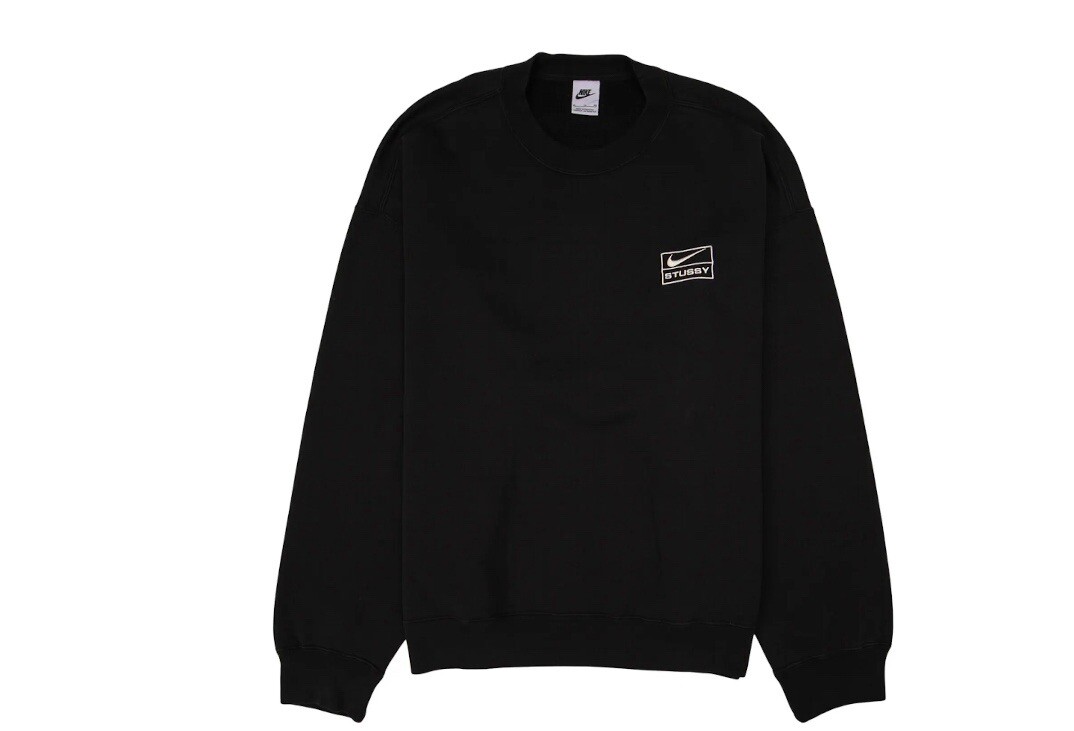 Nike x Stussy Wash Crew Fleece - Black (SS23) Size Medium Nike x Stussy Wash Crew Fleece - Black (SS23) Size Medium